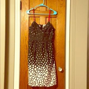 Black and White Spotted Cocktail Dress